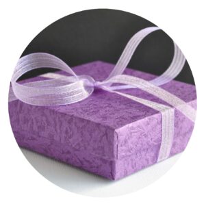 round gift box purple box xamaria